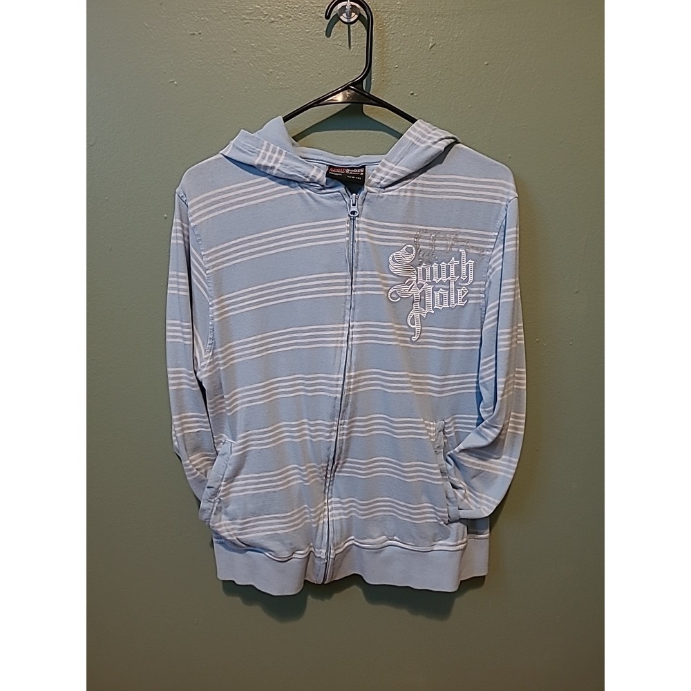 Y2K Vintage South‎ Pole Striped Hooded Sweater Women's Large